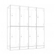 Lockers 8 Doors - Bank of 2 x high & 4 x Wide